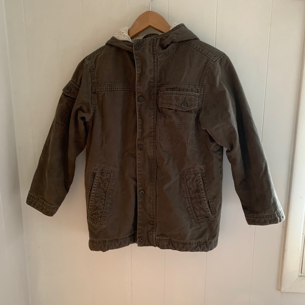 Old Navy Army Green Jacket w/ Sherpa Lining